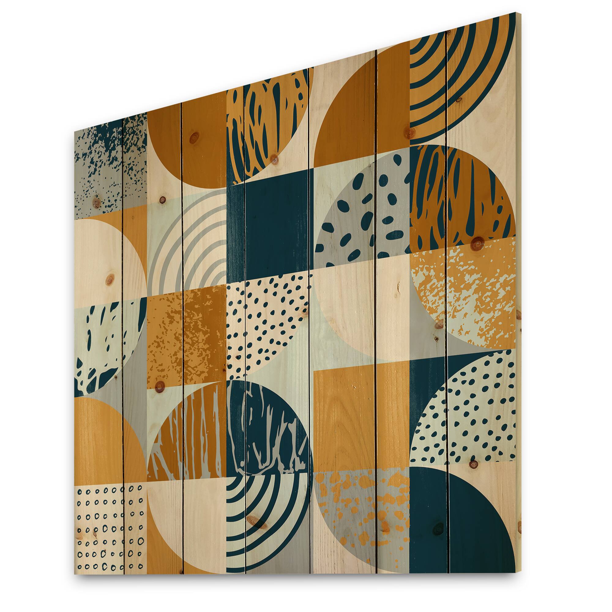 Designart - Retro Semicircles Circles and Squares